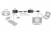 Digitus Przedłużacz/Extender USB 1.1 po skrętce Cat.5e/6 UTP/SFP do 45m, czarny, 20cm